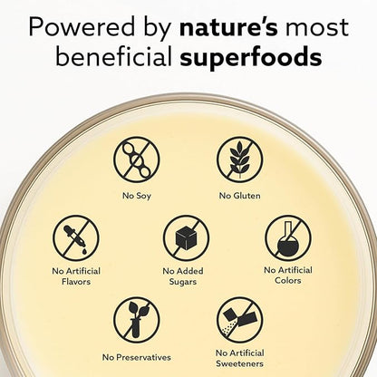 INVIGOR8 Superfood Grass Fed Whey Protein Isolate Shake Himalayan Salted Caramel Gluten-Free and Non GMO Meal Replacement with Probiotics and Omega 3 (645g)