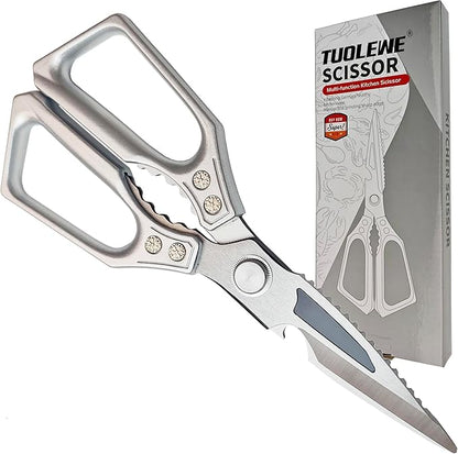 Kitchen Shears Heavy Duty All Purpose Kitchen Scissors, Utility Stainless Steel Blades with Ergonomic Handles for Home, Office, Easy Cutting Chicken Bones, Meat, Cardboard, Vegetables, Leather