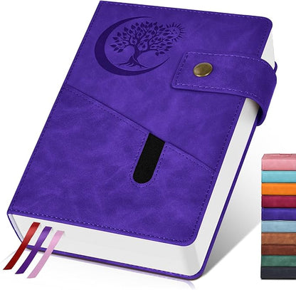 365 Page Thick Lined Journal Notebook for Men Women, A5 Leather Journals for Writing, Hardcover Notebooks for Work, School, Note Taking,Travel, Business,Personal Diary, College Ruled 5.9" x 8.4"