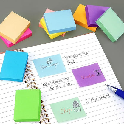 30 Pads Sticky Notes 1.5x2 Self-Stick Notes 10 Bright Multi Colors Sticky Notes 60 Sheet/Pad
