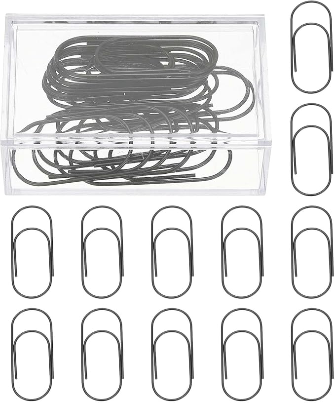 PATIKIL 20 Pcs Paper Clip, 2inch Non-Skid Metal Paper Clamp Clips Large for Office Supplies Craft Scrapbook Document Note Sorting, Electroplating, Rose Gold