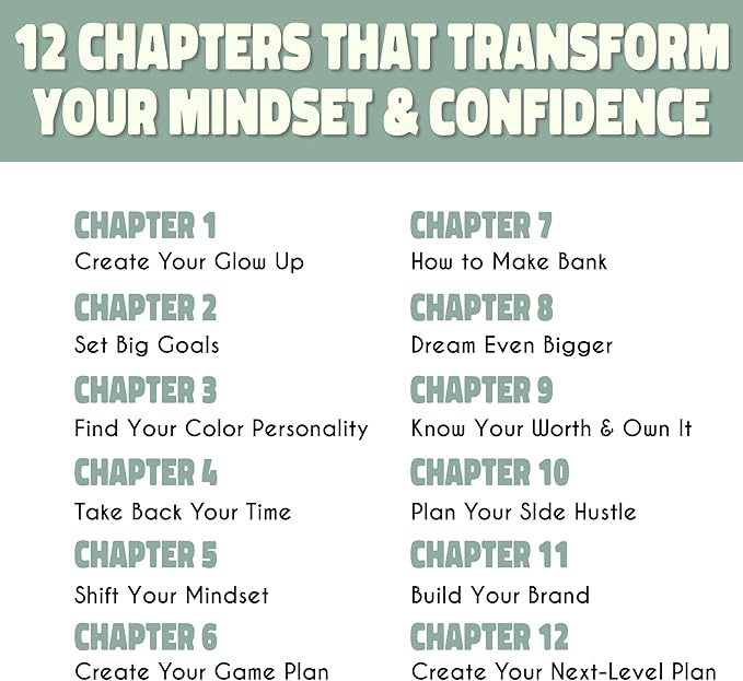 Know Your Worth Workbook by Angie Bellemare: Transformational Self-Growth & Mindset Journal for Women | 277-Page Full-Color Hardcover with 12 Chapters + 31-Day Challenge | Vegan Pebble-Leather Edition