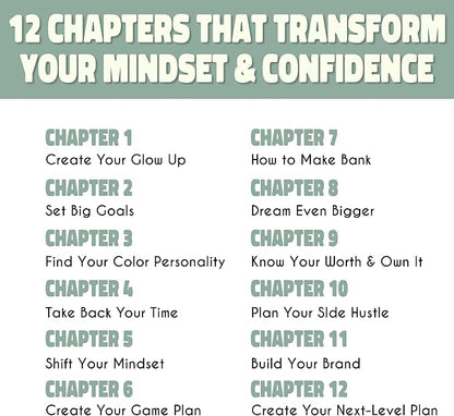 Know Your Worth Workbook by Angie Bellemare: Transformational Self-Growth & Mindset Journal for Women | 277-Page Full-Color Hardcover with 12 Chapters + 31-Day Challenge | Vegan Pebble-Leather Edition