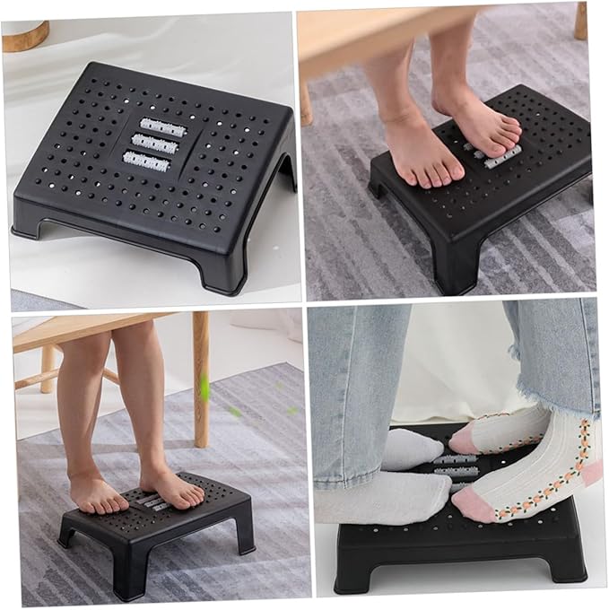 Non-Slip Footstool Under Desk Footrest for Leg Support Stable Step Stool for Office and Home Use Ergonomic Design to Relax Tired Legs and Work Efficiency
