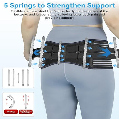 Sacroiliac Hip Belt for Women and Men, Adjustable Breathable Hip Brace, Sciatica Pain Relief Devices, Trochanter Brace for Relieving Lower Back Pain, Sacroiliac SI Joint Pelvic Pain & Sciatica
