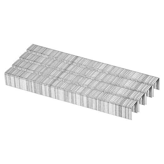 uxcell 20 Gauge Narrow Crown Staples 7/16" x1/2", 5200Pcs Galvanized Steel for Pneumatic, Electric Stapler, White