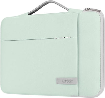 Lacdo 360° Protective 15-15.6 Inch Laptop Sleeve Case for Acer HP Dell ASUS Laptop, Acer Aspire 15, HP Pavilion 15, Dell Inspiron 15, Lenovo IdeaPad 15, ASUS ZenBook 15 Computer Bag, Green