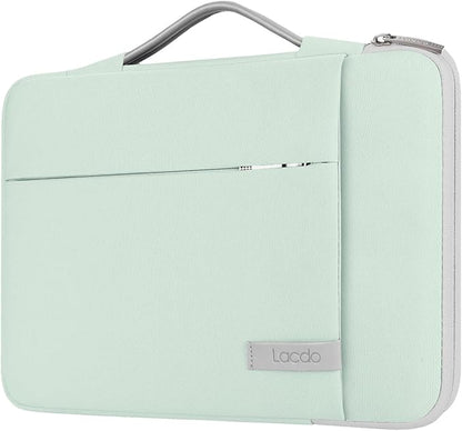 Lacdo 360° Protective Laptop Sleeve Case for 13 inch New MacBook Air M4 A3240 2025, M3 A3113, M2 A2681, M1 A2337 | 13" MacBook Pro M2/M1 A2338 A2251 | 13" iPad Pro M5 / iPad Air M3 Computer Bag, Green
