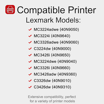 1 Pack Black C3224 C3210K0 Toner Cartridge Replacement for LEXC3210K0 C3210K0 for MC3224adwe MC3224i MC3326adwe MC3426i MC3224dwe MC3326i MC3426adw C3224dw C3326dw C3426dw Printer