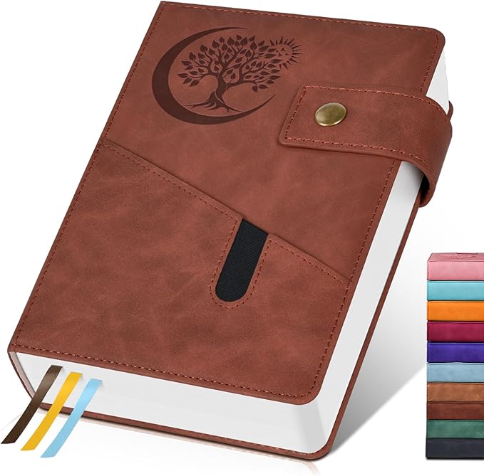 365 Page Thick Lined Journal Notebook for Men Women, A5 Leather Journals for Writing, Hardcover Notebooks for Work, School, Note Taking,Travel, Business,Personal Diary, College Ruled 5.9" x 8.4"