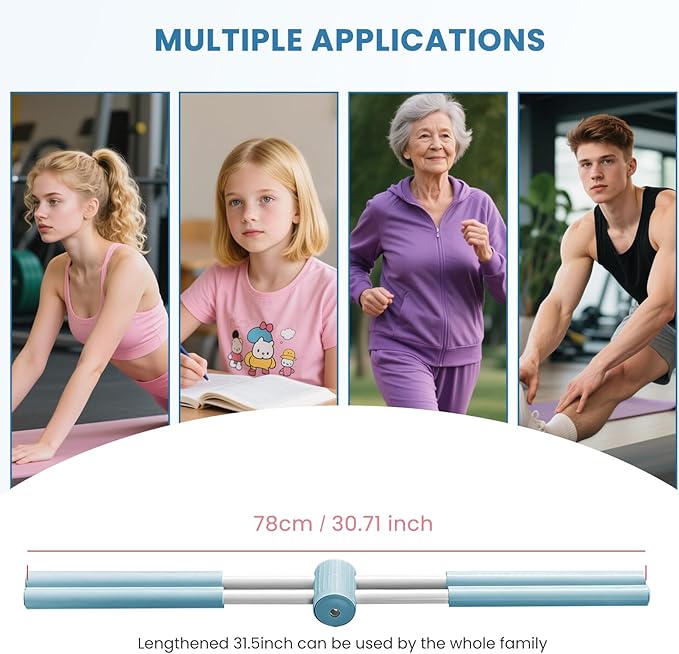 Yoga Stick - Posture Corrector Stick - Posture Rod - Back Crack Corrector - Child Adult Hump Corrector - Neck Hump Corrector - Yoga Stick Posture Corrector - Back Crack Corrector - Back Bulger31.8in