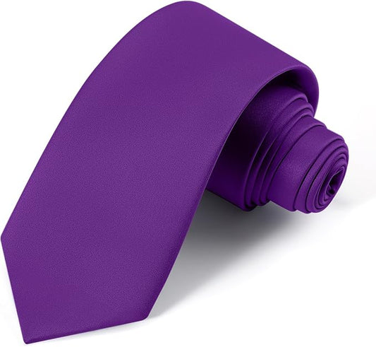 Black Ties For Men Solid Pure Color Formal Neckties 3.15" (8CM) Men's Tie for Business and Wedding with Gift Box