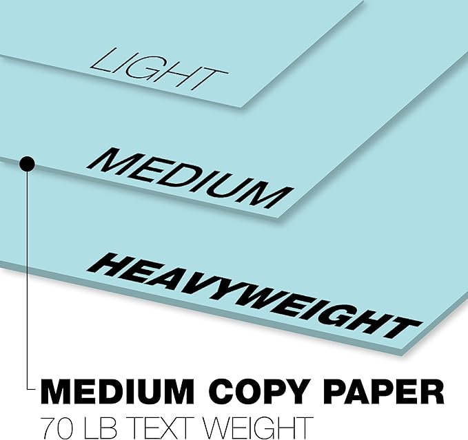 Springhill 11” x 17” Blue Copy Paper, 28lb Bond/70lb Text, 104gsm, 2,000 Sheets (4 Reams) – Colored Printer Paper with Smooth Finish – Versatile and Flexible Computer Paper – 024156C