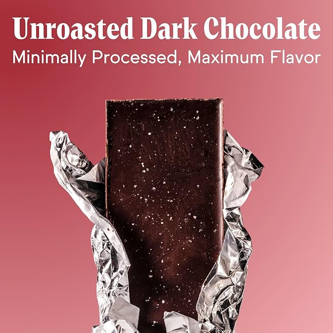Raaka Pink Sea Salt Organic Dark Chocolate - 71% Cacao - Gourmet Dark Chocolate Gift Box - Organic, Vegan, Gluten Free, Kosher | 1.8oz Bars, 3-Pack