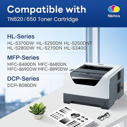 TN650 TN-650 Toner Cartridge Black 2 Pack Replacement for Brother TN-650 TN650 MFC-8690DW MFC-8480DN MFC-8890DW Printer Toner