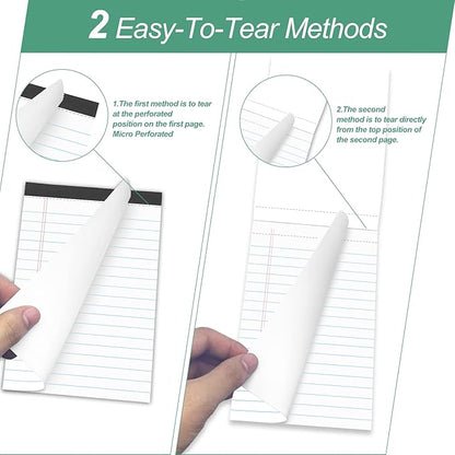 10 Pads Legal Pads 4x6 Inch Lined Ruled Perforated Writing Pad Small Notepads for Grocery List Shopping List To-Do List Narrow Rule Pad (30-Sheet/Pads) College Ruled Memo Pad Scratch Pad Lined Note