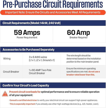 Westinghouse 14kW 240V Smart WiFi Tankless Water Heater Electric, Compatible with Alexa & Google Home, ETL Certified, IPX4, Gray - Upgrade (APOLO-2.0)
