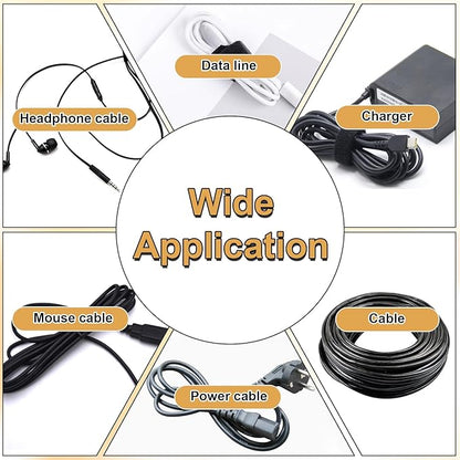 Reusable Cable Ties 6 In 100 Pack Heavy Duty Black Cord Organization Straps Adjustable & Releasable Hook and Loop for Indoor/Outdoor Wire Management
