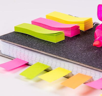 4000 Sheets Index Tabs - 0.6 x 2in Page Markers, Small Self-Stick Note Pads, Bright Colors Page Flags Sticky Index Tabs, 40 Pack Sticky Notes for Office, Home & School (8 Colours)