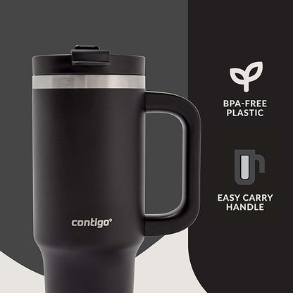 Contigo Streeterville 30oz Tumbler, Stainless Steel Vacuum Insulated, Leak-Proof, Cold for 29 Hours, Fits in cupholders, Licorice