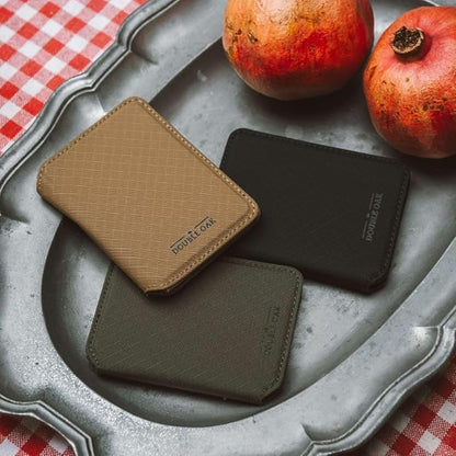 CLOUD Wallet Slim Minimalist — Magnetic Closure, Lightweight Design, Quick Access Pull Tab - Top Grain Leather Front Pocket Wallet (Ripstop Black)