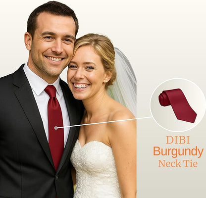 Dibi Solid Color Ties for Men, Formal Mens Ties, Neck Tie, Classic Tie for Boys Women Teens, Wedding Business Costume Necktie