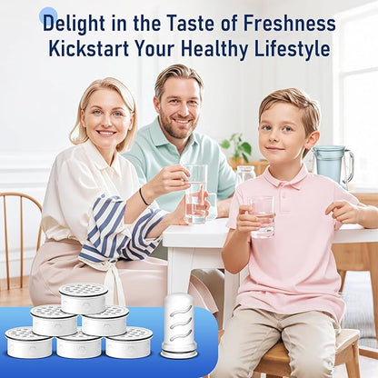 Water Filter Replacement for LS Home Dispenser 18 C/Glass Pitcher 7 C/Plastic Pitcher 10 C/Plastic Pitcher 7 C.2 Activated Carbon + Ion Exchange Filter and 2 Membrane Micro Filter (2+2)
