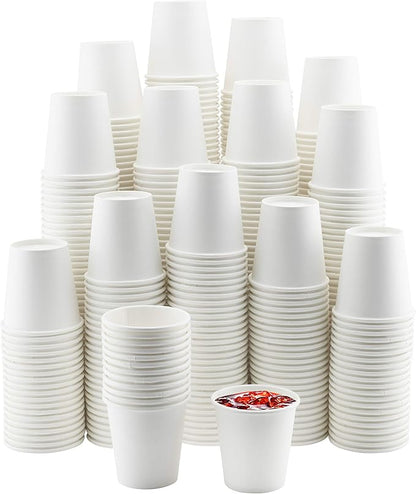 NYHI 1000 Pack Disposable White 4oz Small Paper Cups Hot Cold Coffee Cup for Water Juice Espresso Tea Ideal for Water Coolers Parties