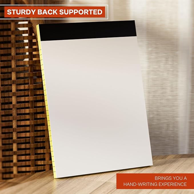 5x8 Note Pads, Small Legal Pads 5x8 Yellow, College Ruled, Small Writing Pads, 4 Pack, 5 x 8 Note Pads, Premium Thick Yellow Paper Note Pads 5x7, 30 Sheets per 5x8 Legal Pad, Lined Writing Note Pad