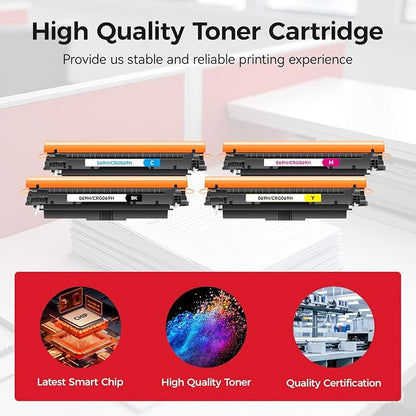 069 069H Toner Cartridge Set 4-Pack MF753Cdw (Black Cyan Magenta Yellow) Replacement for Canon 069 069H Toner Compatible with Canon Color imageCLASS MF753Cdw MF751Cdw LBP674Cdw Printer Ink All-in-One