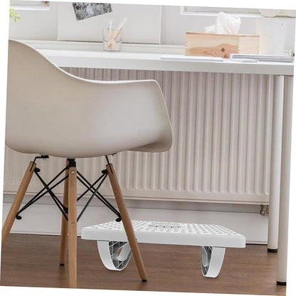 Non-Slip Plastic Footstool with Rocking Motion Under Desk Foot Rest for Office Home Use Lightweight Comfortable Feet Support Stool