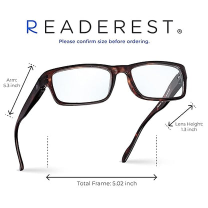 Readerest 2.75 Blue Light Reading Glasses - Lightweight Computer Glasses - Eye Strain, UV Glare Protection (Bourbon+Tortoise)