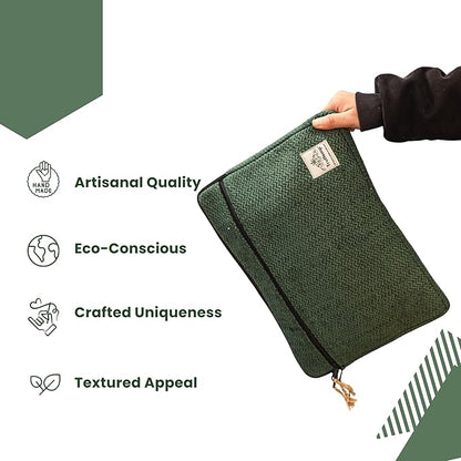 Green Laptop Sleeve – Durable 14-Inch Laptop Cover with Zipper, Lightweight Water-Resistant Case for Travel & Work