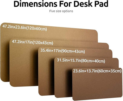 YSAGi Leather Desk Pad Protector, Office Desk Mat, Large Mouse Pad, Non-Slip PU Leather Desk Blotter, Laptop Desk Pad, Waterproof Desk Writing Pad for Office and Home (Bronze, 47" x 17")