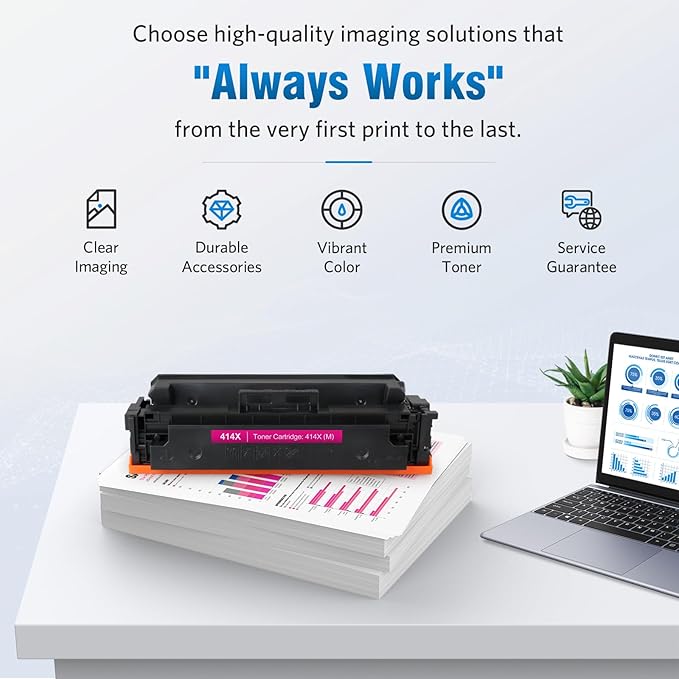 414X Compatible Toner Cartridge Replacement for HP 414A W2023A 414X W2023X Works with M454 M454dw M454dn MFP M479 M479fdw M479fdn M479dw M455dn M480f Printer W2023X (1 Magenta)