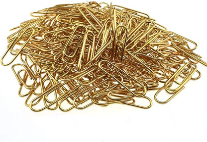 HAHIYO Paper Clips 1.1 inches (28mm) Length Gold Paperclips Bright Colors Vinyl Coated Prevent Scratching Tearing The Pages Sturdy for Bookmark Organize Home Office School 150 Pack