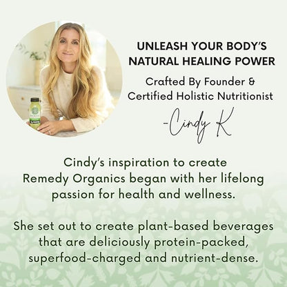 Remedy Organics Tropical Greens 12-Pack | Plant Based 16g Protein Shakes, Ready to Drink | USDA Organic, Gluten Free, Dairy Free, Soy Free