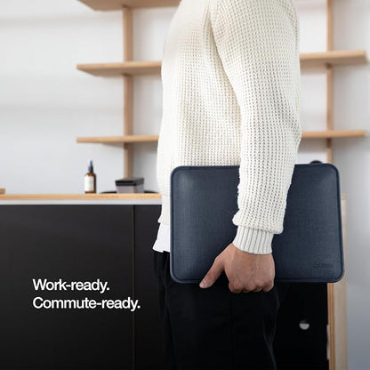 Incase ICON Sleeve with Woolenex - MacBook Pro 14 inch Case - 2024, 2023, 2022, 2021, M4, M3, M2, M1 - Fitted MacBook Case, Laptop Sleeve, Hard Cover, Durable, Lightweight - Heather Navy