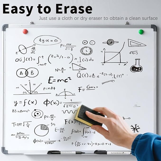 V-Opitos 144 Pack Fine Tip Dry Erase Markers - Bulk Whiteboard Erasable Black Markers, Ideal for School Classroom Office Supplies, Non-Toxic & Easy Clean for White board