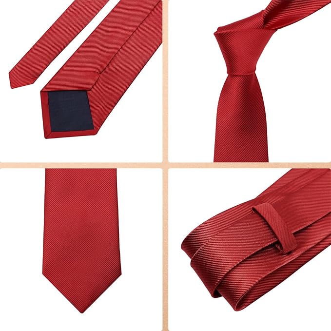 Solid Color Ties for Men 3.15" Mens Tie Classic Formal Neck Ties Mens Neckties for Men Business Wedding Casual