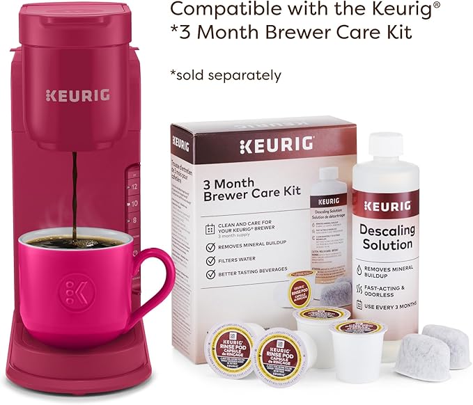Keurig K-Express Single Serve K-Cup Pod Coffee Maker, 3 Brew Sizes, Strong Button Feature, 42oz Removable Reservoir, Holiday Berry