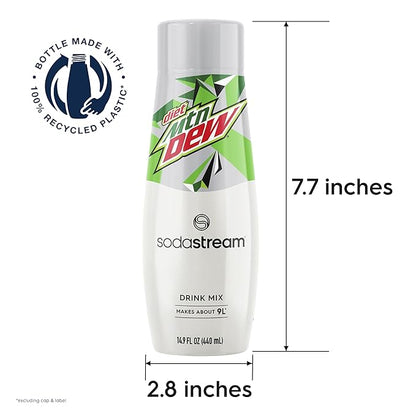 SodaStream Pepsi & MTN Dew Variety Pack, Diet, 440ml, (Pack of 3)