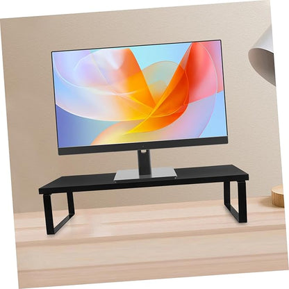 Computer Monitor Stand Riser Laptop Riser for Desk with Strong Load Capacity and Smooth Edges to Posture and Work Efficiency Black