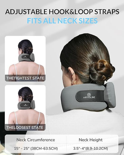 Neck Brace for Neck Pain & Support - Cervical Collar with Soft Nylon-Spandex for Keep Vertebrae Stable & Aligned for Women & Men - Ideal for Sleeping, Working, Neck Injury Recovery