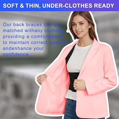 Posture Corrector for Women & Men,2-in-1 Back Brace with Shoulder Support, Adjustable Full Back Straightener for Upper & Lower Back Pain Relief, Hunchback,Scoliosis & Spine Alignment