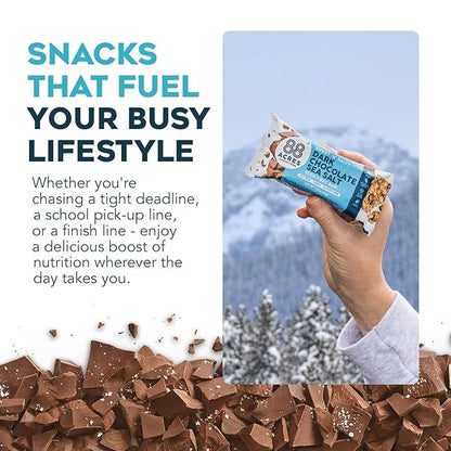 88 Acres Granola Bars | Gluten Free, Nut-Free Oat and Seed Snack Bar | Vegan & Non GMO | 6 Pack (Dark Chocolate Sea Salt))