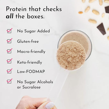 Roasted Peanut Butter Chocolate Protein Powder – 30-Serving Blend with 100% Grass-Fed Whey & Organic Plant Proteins – Rich Cocoa & Roasted Peanut Flavor – Supports Muscle Recovery & Energy*