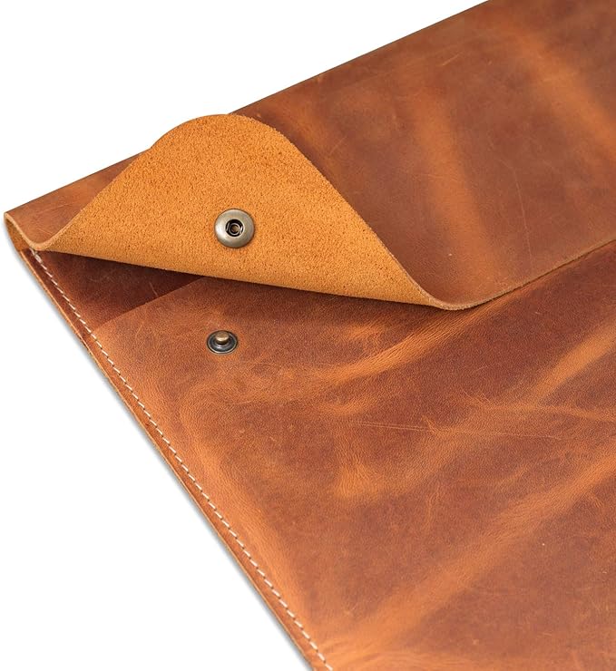 MegaGear Top Grain Leather Macbook Bag Laptop Sleeve for MacBook Pro and MacBook Air Case - 14 Inch - 13 Inch (M4, M3, M2, M2, M1, Pro & Max) - 13.3 Inch - iPad Pro 12.9 Inch - 2020 to 2024 Models
