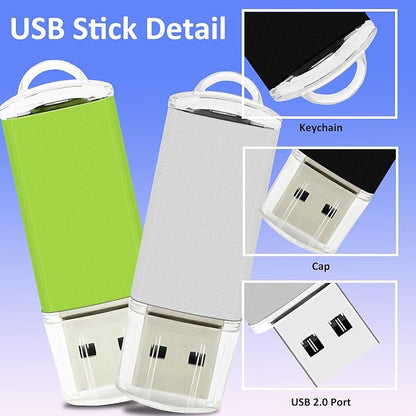 1GB USB Flash Drive 10 Pack Nicepicten USB 2.0 Thumb Drives Metal Jump Zip Drive Memory Stick Pendrive Memoria USB 1 GB with 10PCS Lanyard Label - Mixcolor 10 X 1GB Flash Drives