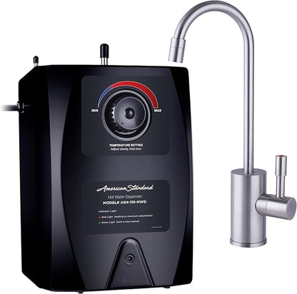 American Standard ASH-110 Hot Water Dispenser, Includes Brushed Nickel Single Handle Faucet 780 Watts, 110v